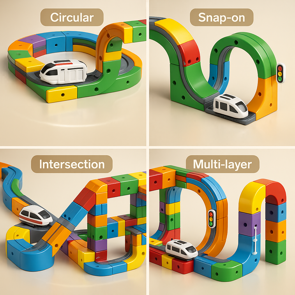 STEM Educational Electronic Train Construction Set with DIY Assembly Magic Track and Versatile Building Blocks for Kids